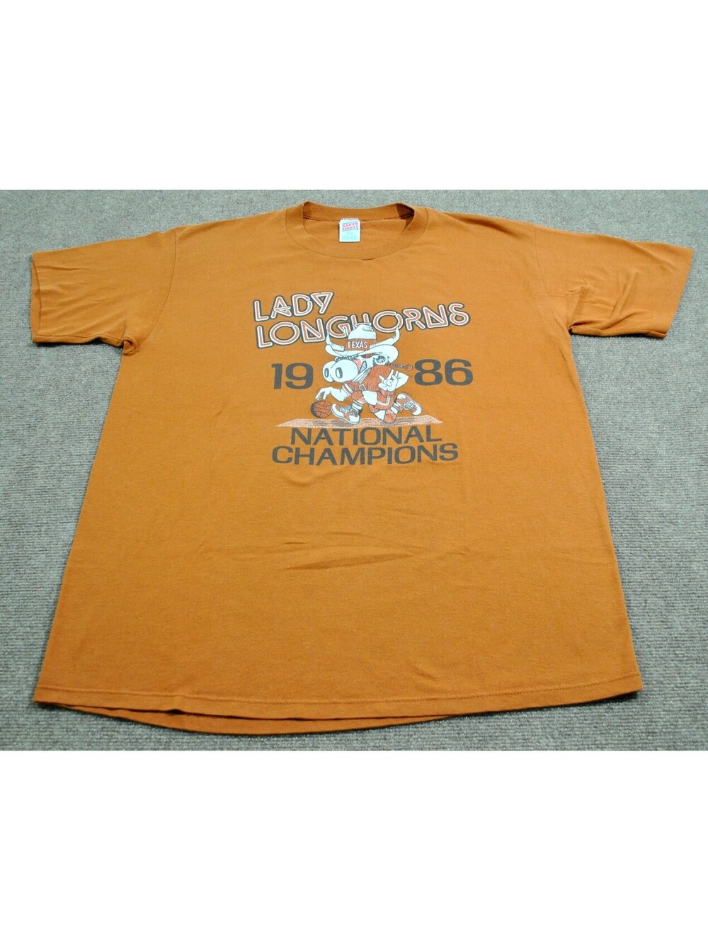 Texas Longhorns NCAA Basketball Vintage 1986 National Champions Shirt X-Large